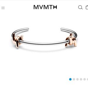 MVMT Double Barbed Cuff Braclet- Silver/Rose Gold